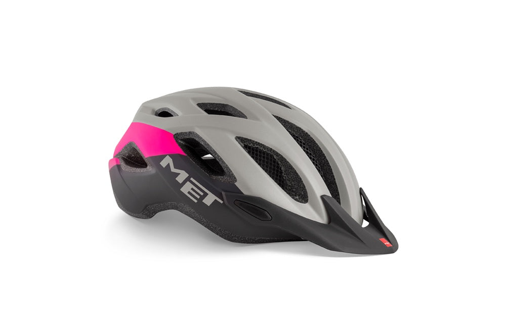 MET Crossover Helmet - Grey & Pink Matt